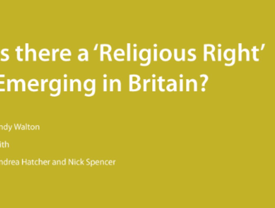 No 'Religious Right' in the UK - Premier