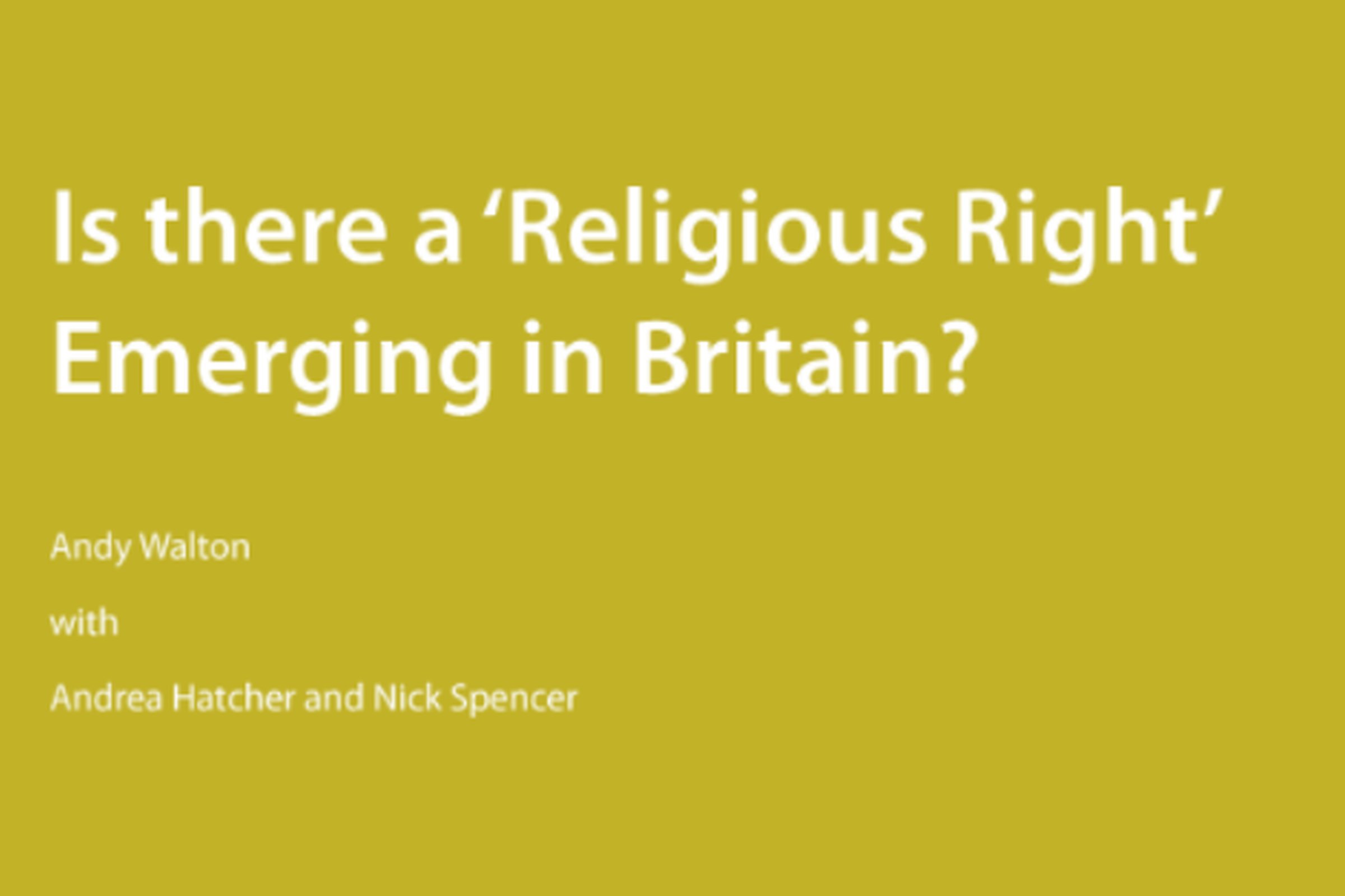 No 'Religious Right' in the UK - Premier