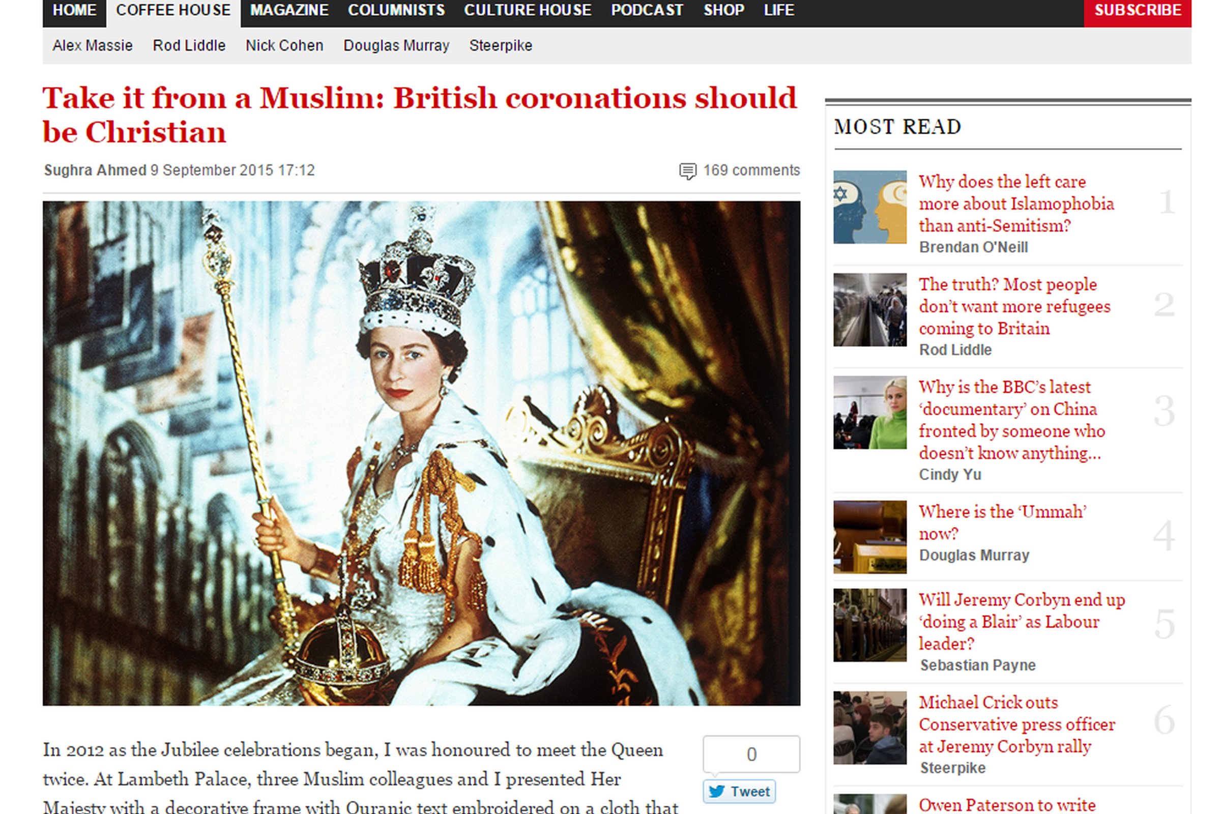 Take it from a Muslim: British coronations should be Christian