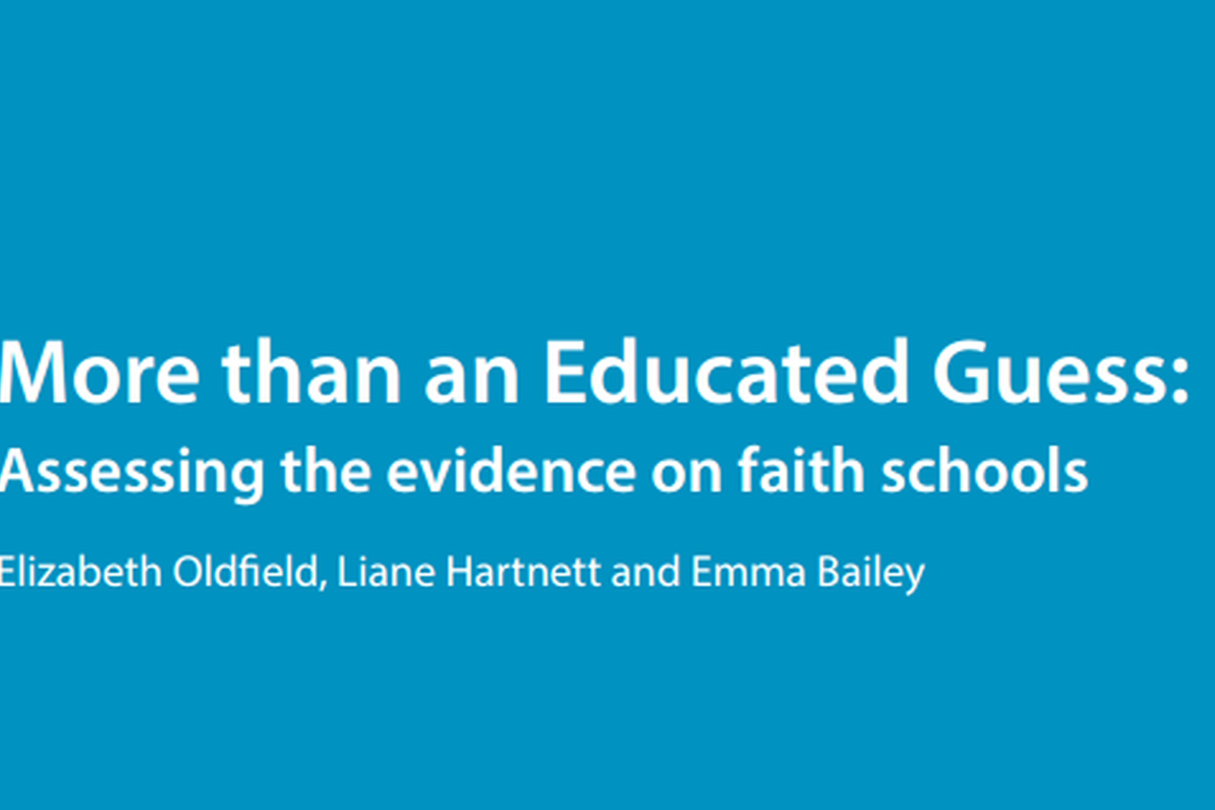 Theos report on faith schools referenced in The Telegraph