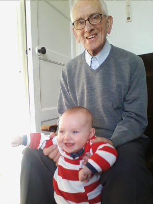 Dad 18 months ago with his great-granddaughter
